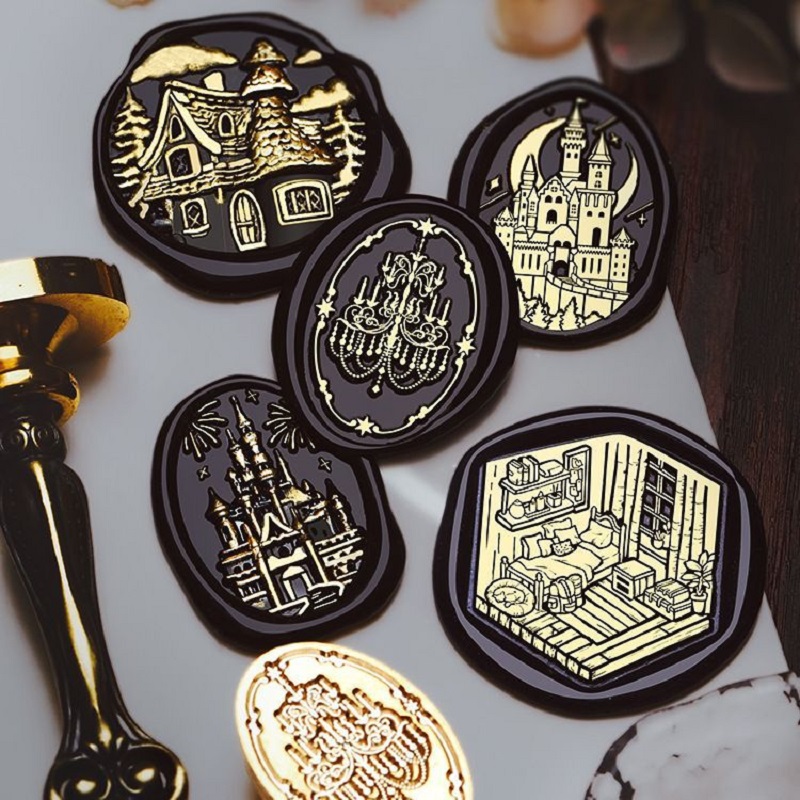 Wax Seal Stamp Set - Timbro per Ceralacca Vintage Halloween Personalizzato,
