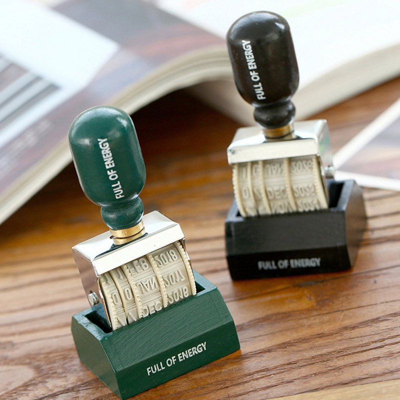 Rubber Date Stamp - 1pc timbro postale con data vintage