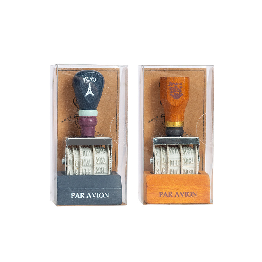 1 pz retro rullo di legno data - Rubber Date Stamp recensione e prezzo
